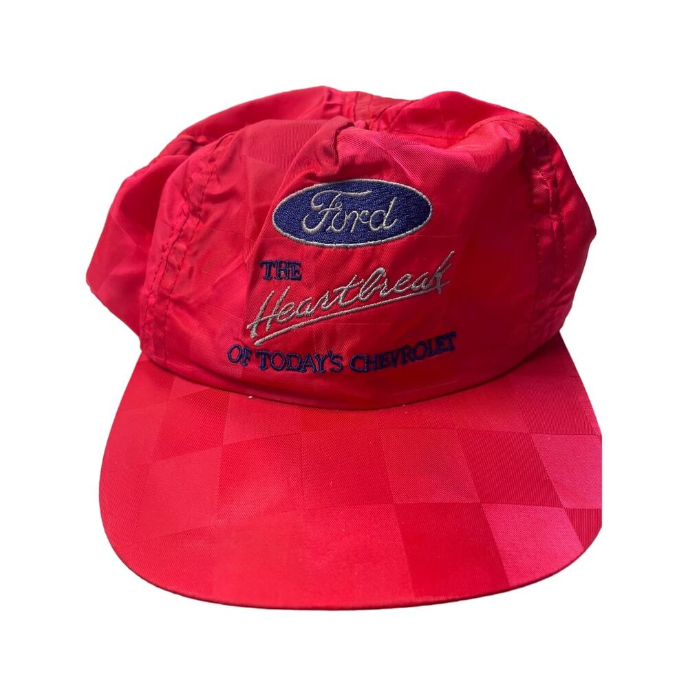 Vintage 1990's Ford baseball Cap adjustable neon pink heartbreak joke hat